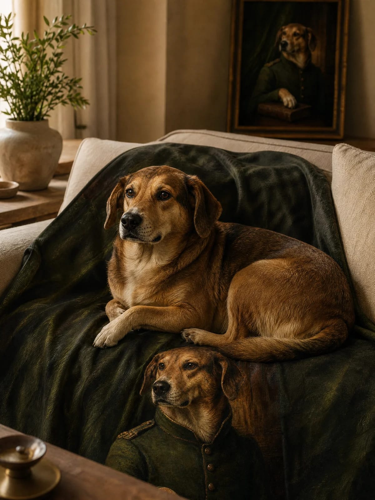Custom Royal Pet Portrait – Blanket