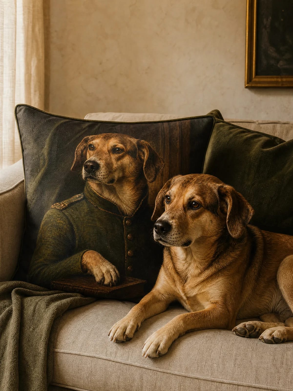 Custom Royal Pet Portrait – Pillow