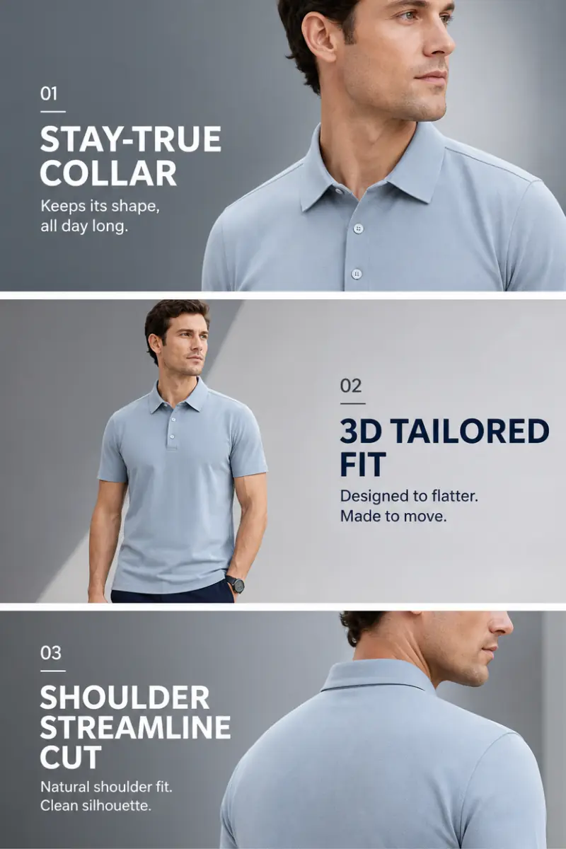 Men's Quick-Dry Summer Sport Polo Tee - thumbnail 6