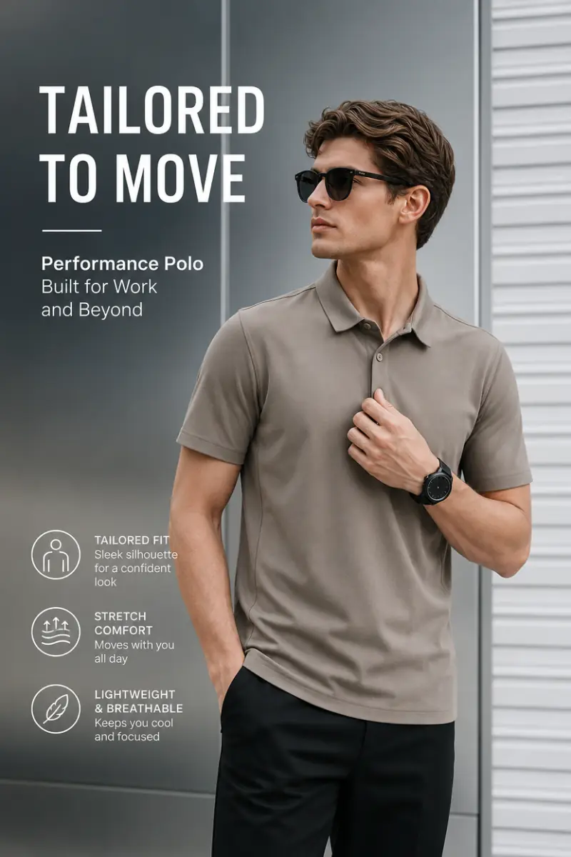 Men's Quick-Dry Summer Sport Polo Tee - thumbnail 2